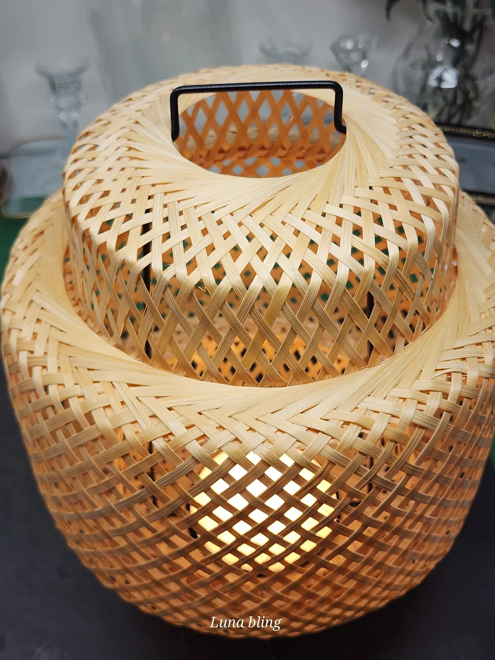Natural Woven Table Lantern